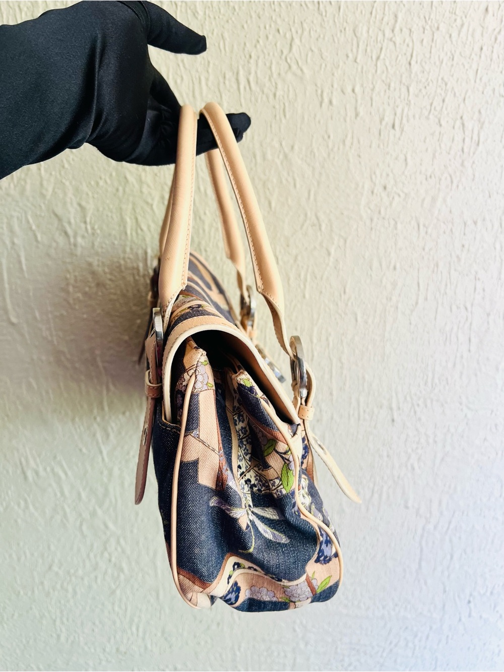 Salvatore Ferragamo Gancini Denim Bag - Picture 8 of 15